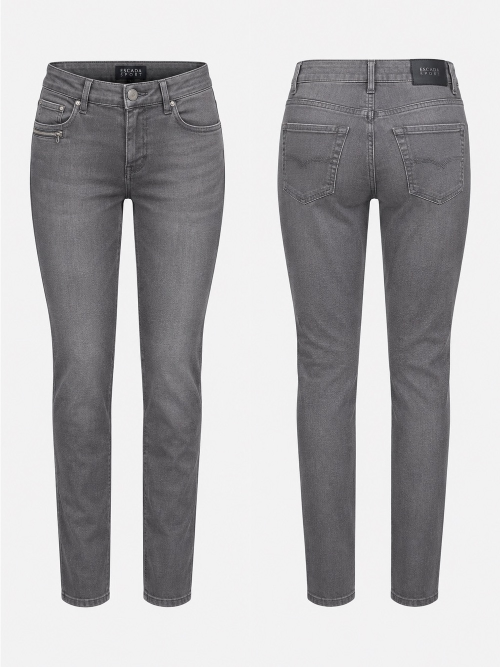 Escada Sport Gray Slim Jeans Tagged size EU 34 Stretch Denim Neutral